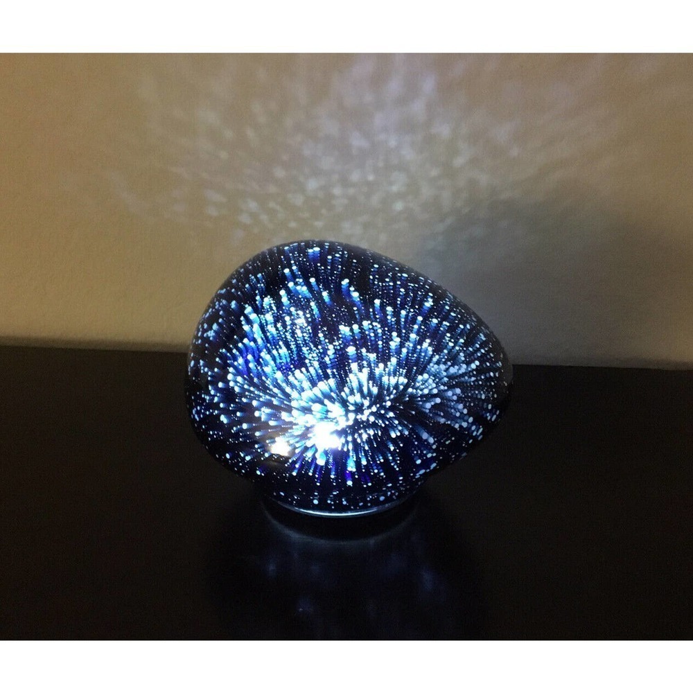 Art Glass Decorative Glowing Garden Rocks Night Light Indoor/ Outdoor Gift Blue - Picture 10 of 10